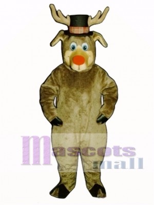 Cute Roscoe Deer with Hat Christmas Mascot Costume