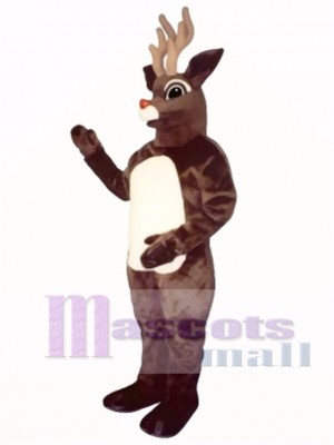 Sled Deer with Lite-Up Nose Mascot Costume