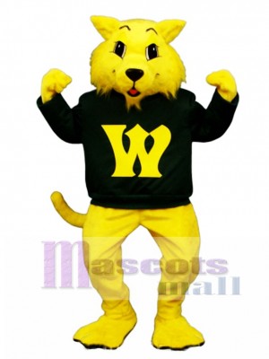 Cute Winner Wildcat Cat Mascot Costume