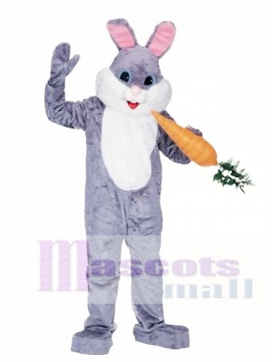 Easter Deluxe Grey Bunny Mascot Costume
