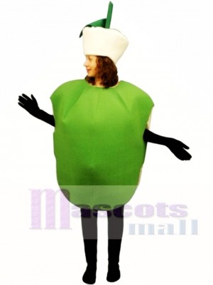 Green Apple Mascot Costume Fruit