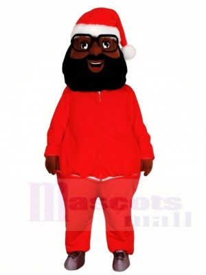 Black Santa Claus Father Christmas Mascot Costumes People