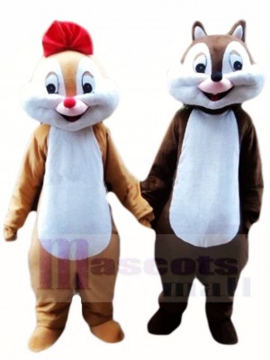 Chip and Dale Chipmunk Squirrel Mascot Costumes Animal 