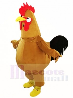 Brown Chicken Cock Rooster Mascot Costumes Poultry Animal