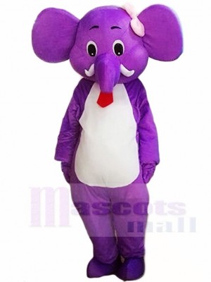 Purple Elephant Mascot Costumes Animal 