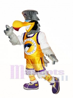 Light Gray Falcon Mascot Costume Light Grey Hawk Mascot Costumes