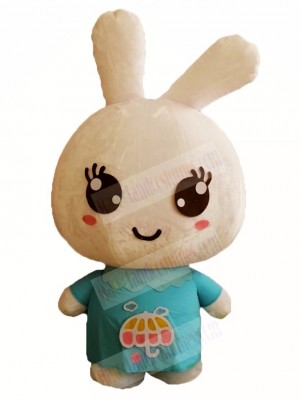 Blue Shirt Rabbit Easter Bunny Mascot Costumes Animal 