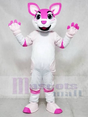 Pink Husky Dog Fursuit Mascot Costumes Animal