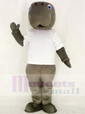 Manatee in White Shirt Mascot Costumes Animal 