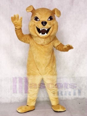 Friendly Tan Bulldog Mascot Costumes Animal