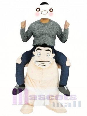 Carry Me Japanese Sumo Costume Ride On Wrestler Piggy Back Mascot Costume