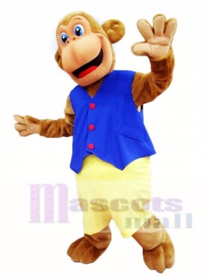 Blue Vest Monkey Mascot Costumes Animal