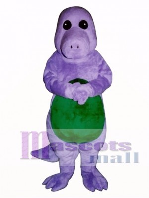 Purple Dinosaur Mascot Costume