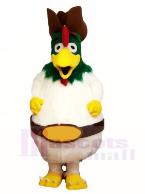 Green Head Rooster Mascot Costumes Animal Poultry Farm