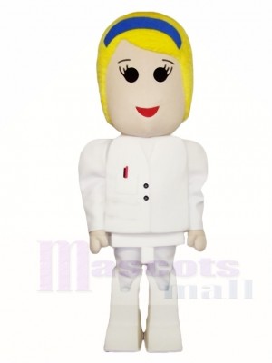 Blonde Girl Mascot Costumes  