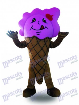 Purple Ice Cream Cone Mascot Costume Dessert