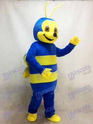 Lovely Blue Bee Mascot Costume