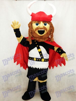 Red Pirate Viking Mascot Costume People 