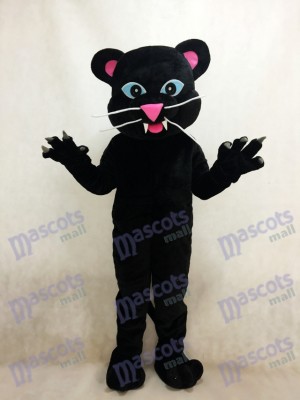 Black Panther Mascot Costume with Blue Eyes