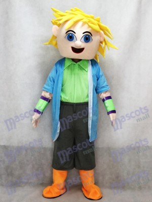 Dj Big Boy Blonde Hair Man Mascot Costume