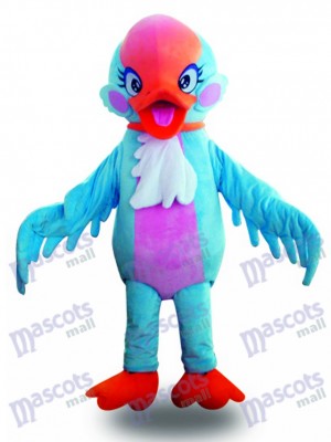 Red Head Blue Swan Bird Mascot Costume Animal 