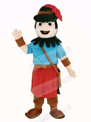 Robin Hood in Red Hat Mascot Costume Adult