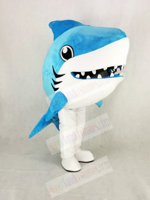 Cute Blue Whale Shark Mascot Costume Cartoon