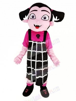 Vampire Girl with Dress Mascot Costumes Cartoon