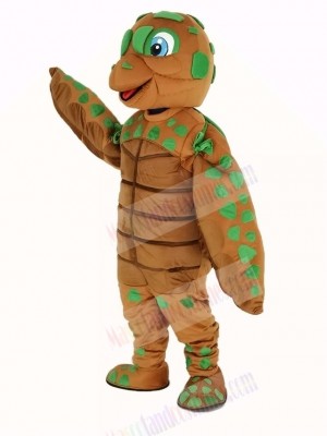 Green and Brown Sea Turtle Mascot Costume Animal