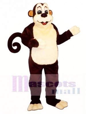 Zoo Monkey with Wired Tail Mascot Costume