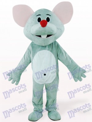 Gray Mouse With Red Nose Animal Mascot Costume