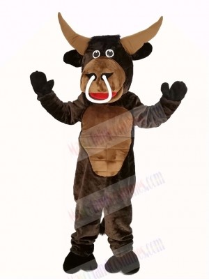 Brown Muscle Bull Mascot Costume Animal