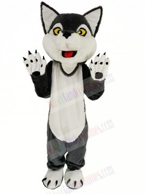 Cute Gray Wolf Mascot Costume Animal