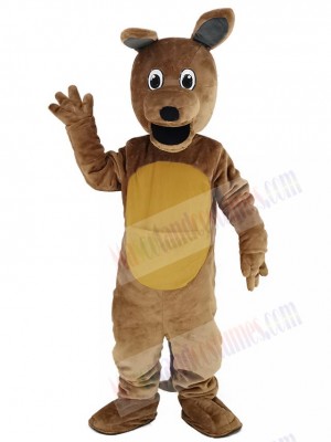 Brown Kangaroo With Long Ears Mascot Costume