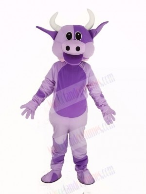 Purple Cow Mascot Costume Animal