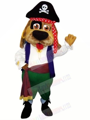 Pirate Brown Dog Mascot Costumes Cartoon