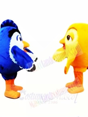 College Blue and Yellow Bird Mascot Costumes
