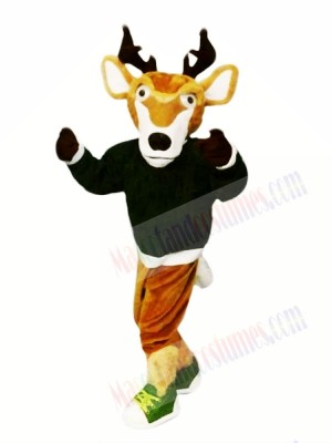 Sport Deer with Black Sweater Mascot Costumes Animal