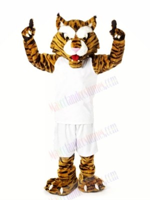 Strong Wildcats with White Suit Mascot Costumes