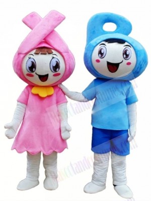 Lovely Schoolboy & Schoolgirl Mascot Costume For Adult 