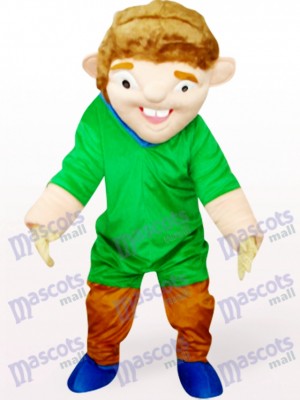 Green Strange Man In Red Clothes Mascot Costume