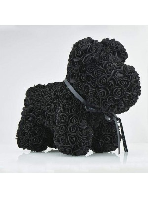 Black Rose Puppy Dog Flower Puppy Dog Best Gift for Mother's Day, Valentine's Day, Anniversary, Weddings and Birthday