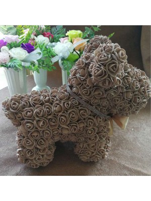 Brown Rose Puppy Dog Flower Puppy Dog Best Gift for Mother's Day, Valentine's Day, Anniversary, Weddings and Birthday