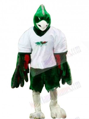 Sporty Green Phoenix Mascot Costume 