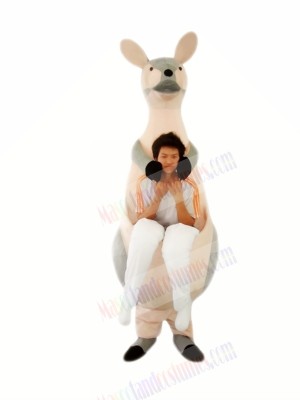 Grey Kangaroo Mother Mascot Costumes Adult