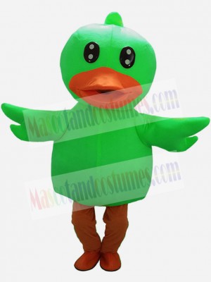 Green Duckling Mascot Costume Animal