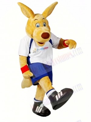 College Sporty Kangaroo Mascot Costume 