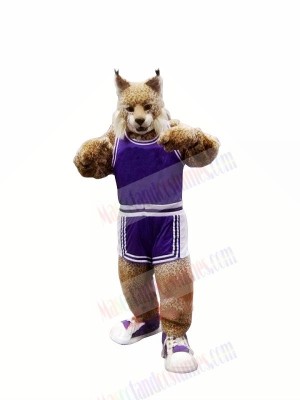 School Bobcat in Suit Mascot Costumes Cartoon