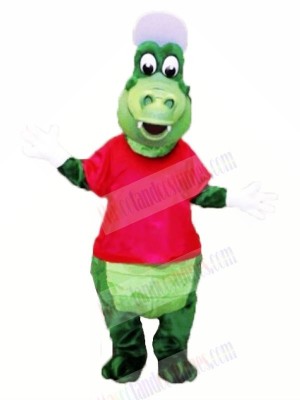 Sport Alligator with Red T-shirt Mascot Costumes Cartoon