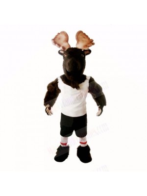 Sport Moose with White Shirt Mascot Costumes Adult